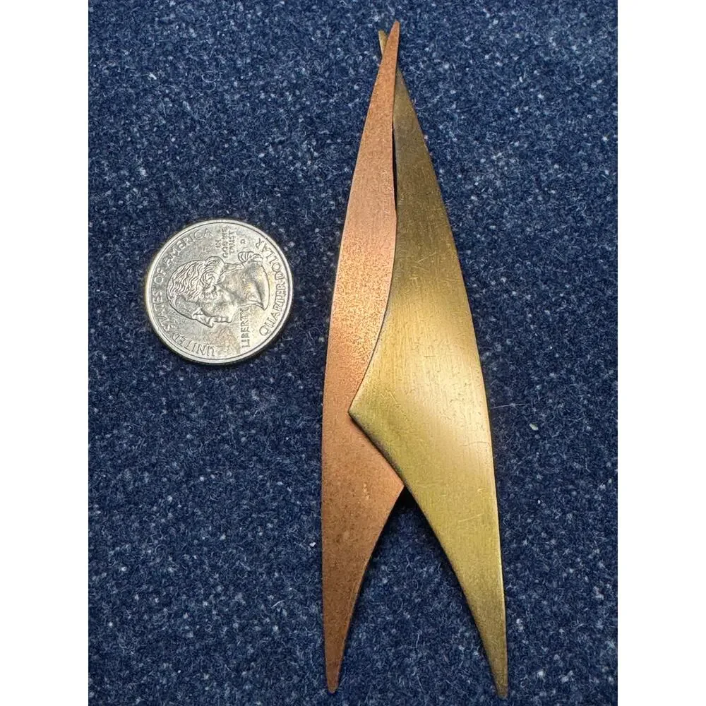 Vintage Brass Pendant MJD Signed